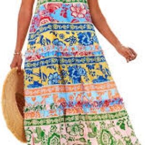 Grace Karin Colorful Floral Maxi Dress